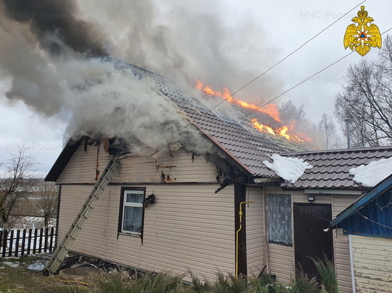 В частном доме у смолян загорелась мансарда в Павловке