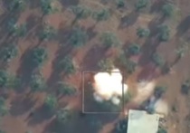 Министерство обороны России предоставило телеканалу «Россия 1» кадры уничтожения сирийских боевиков, сделанные в апреле 2020 года