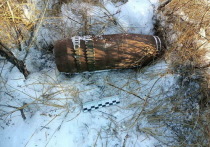 За 500 метров от поселке Онохой в  Заиграевском районе Республики Бурятия,  в кустах на берегу замерзшей протоки, обнаружился предмет, конструктивно схожий со снарядом