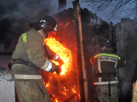 Сорок спасателей сражались с огнем в Горловке
