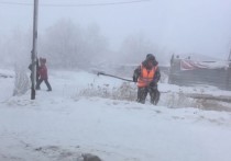 В якутском городе Покровски коммунальщики вышли на покос травы в 50-градусный мороз