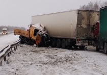 Днем 21 декабря на 133 километре трассы Екатеринбург-Тюмень в Камышловском районе произошло массовая авария с участием нескольких грузовиков