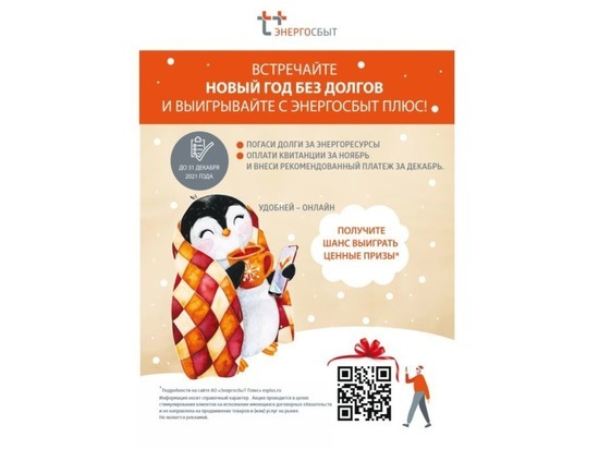 «ЭнергосбыТ Плюс» приглашает жителей Йошкар-Олы принять участие в акции «В Новый год – без долгов!».