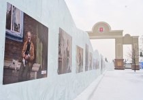 На площади Мира в Красноярске появилась картинная галерея изо льда