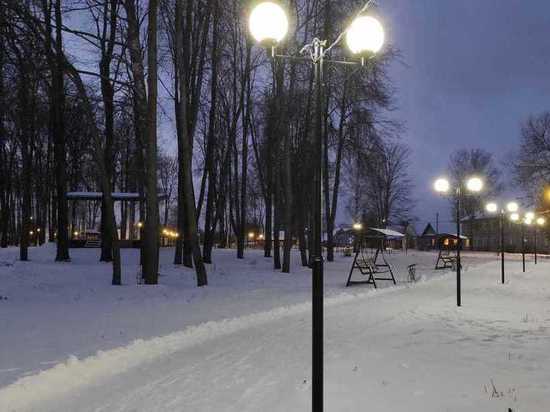 В Ельне восстановили освещение в парке