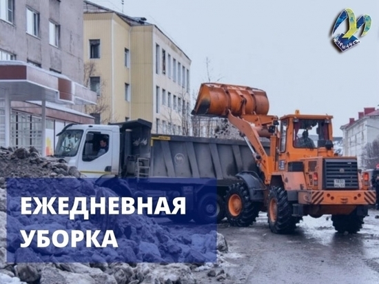 Более 11 тысяч кубометров снега вывезено с улиц Мурманска за минувшие сутки