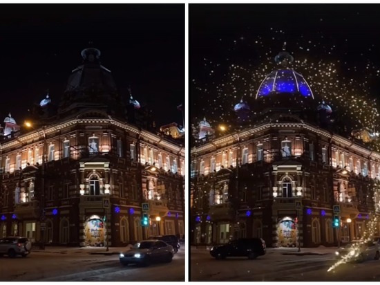 На здании мэрии Томска установили новую подсветку