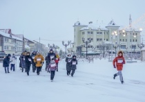 Жители Яр-Сале пробежали 2022 метра 1 января