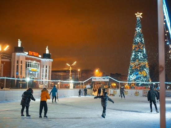 Мичуринцы катаются на коньках на шести ледовых площадках города