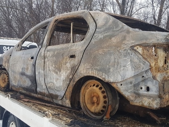 В рязанском посёлке Соколовка сгорел автомобиль
