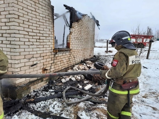 В Краснинском районе на пожаре погиб мужчина