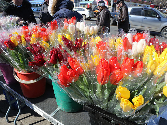 Во Владивостоке подготовили более 50 мест для продажи цветов к 8 марта