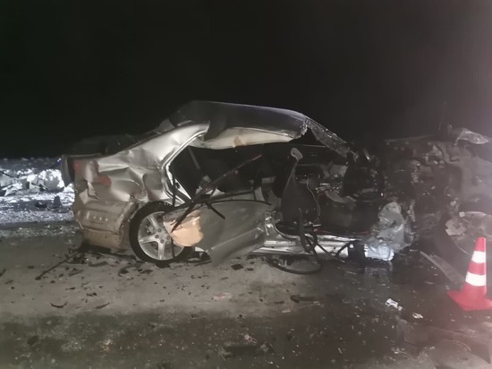 Водитель иномарки получил серьезные травмы в ночной аварии под Новосибирском