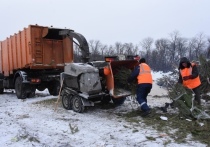 В Белгороде, после череды Новогодних праздников начался демонтаж главной елки региона