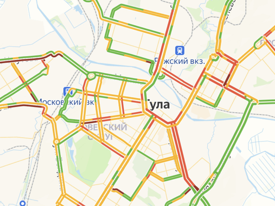 Пробки в Туле: что происходит на дорогах города утром 20 января