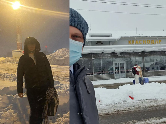 Сугробы в Краснодаре побили рекорд, аэропорт снова закрыт