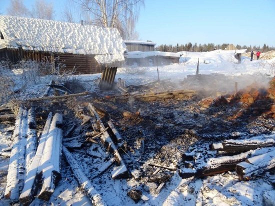 Тела сгоревших заживо супругов нашли на пепелище после пожара в Архангельской области
