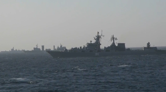 Минобороны показало кадры российско-китайских военно-морских учений