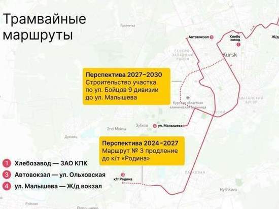 В Курске на 2024 год запланирован запуск модернизированной трамвайной сети