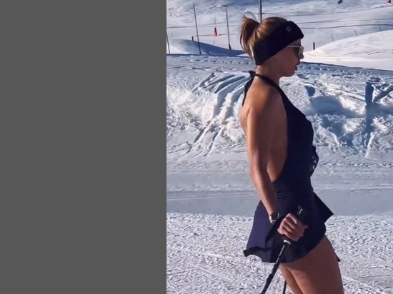 Виктория Боня удивила Куршевель, выйдя на лыжах в купальнике