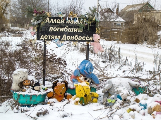 Как выглядит аллея памяти погибшим детям на окраине Донецка: ФОТО
