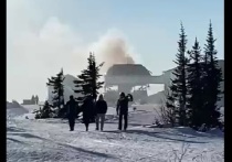 В Кемеровской области, на местном горнолыжном курорте произошел пожар