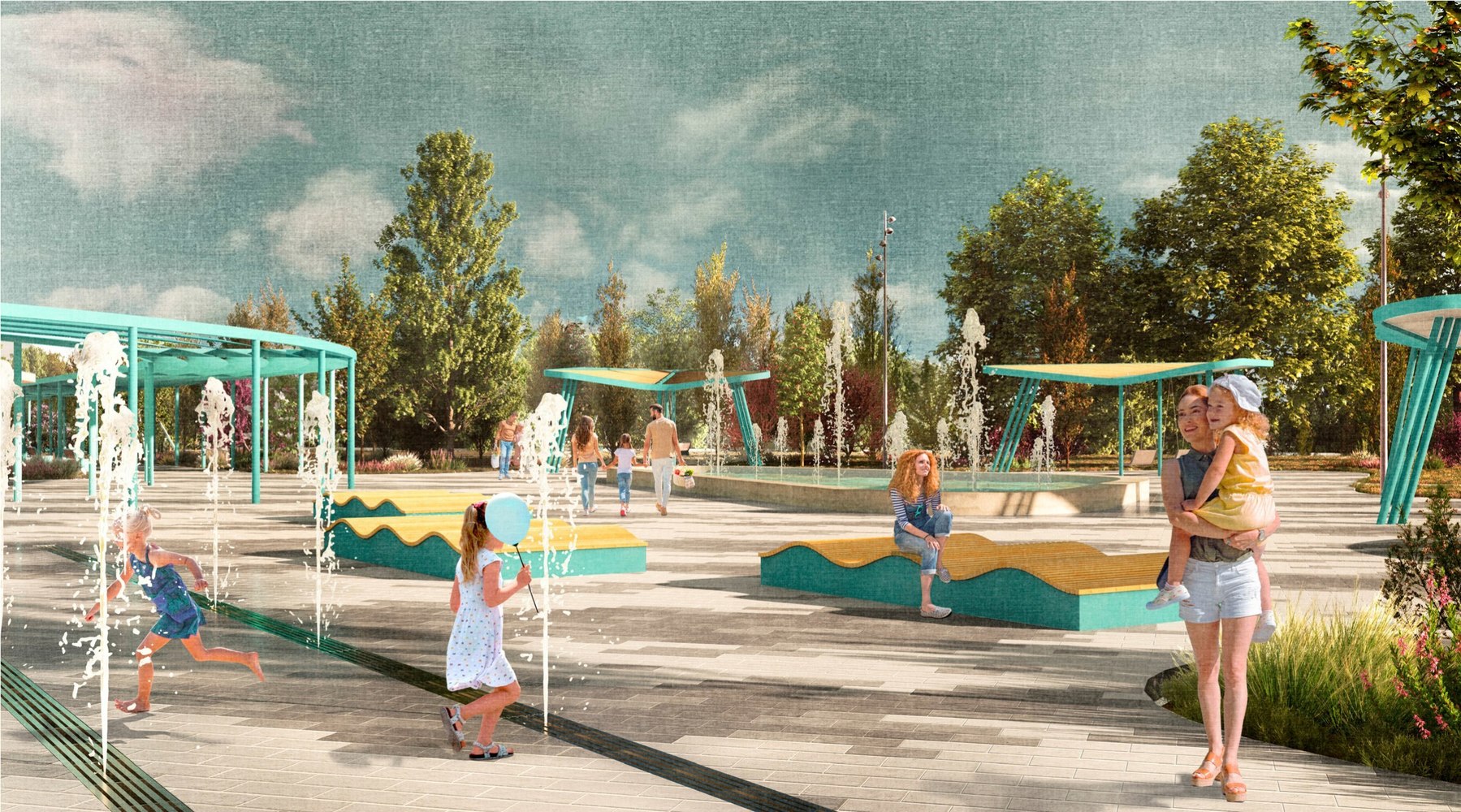 Как должен будет выглядеть парк в Астраханской области, строительство которого под срывом 
