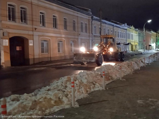 В ночь на 11 февраля с улиц Рязани вывезли более 3 тыс. кубометров снега