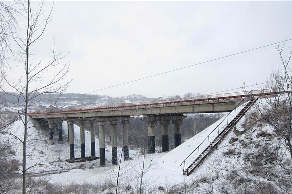 Красотка без одежды на мосту