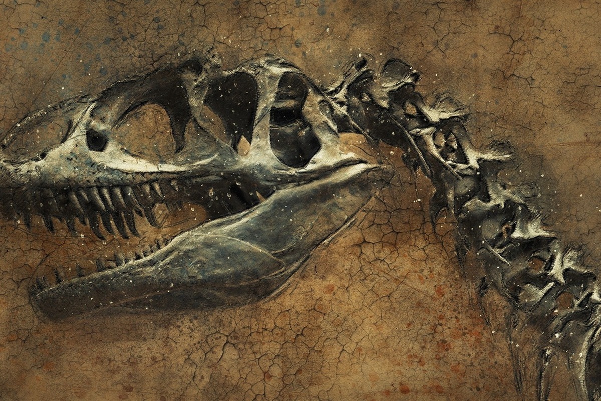 Останки скелета динозавра
