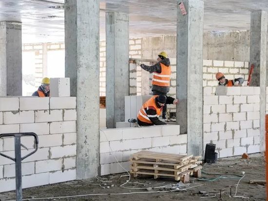 Строительные работы нового детского сада в Серпухове ведутся на третьем этаже