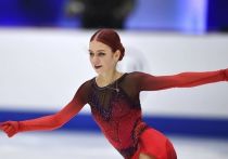 Российская фигуристка Александра Трусова совершила ошибку во время выступления в короткой программе на Олимпиаде в Пекине