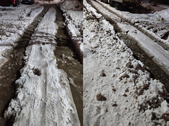 Жители Петрозаводска жалуются на дорогу в воде