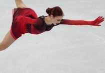 Российская фигуристка Александра Трусова неудачно выполнила тренировочный прогон произвольной программы на Олимпийских играх в Пекине