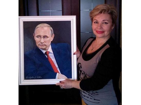 Новосибирская художница написала портрет Путина и продает его за 25 тысяч рублей