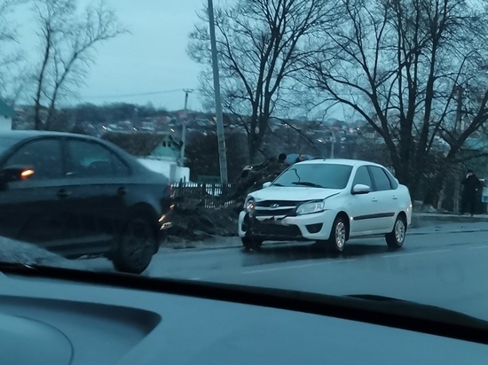 Под Курском не разъехались две легковушки