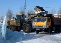 Каток и ледовый городок начнут демонтировать 23 февраля на площади Ленинав Чите