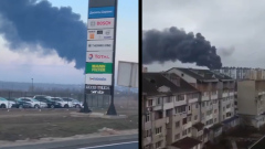 Появилось видео горящих аэропортов в Харькове и Ивано-Франковске
