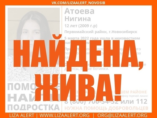 Два дня в Новосибирске искали пропавшую 12-летнюю девочку