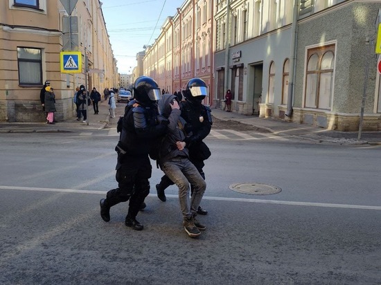 После нападения на полицейских на несогласованной акции в Петербурге возбудили два уголовных дела