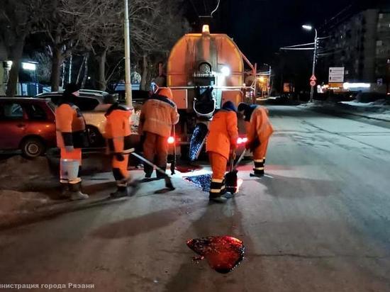 В Рязани за неделю отремонтировали 480 квадратных метров дорог