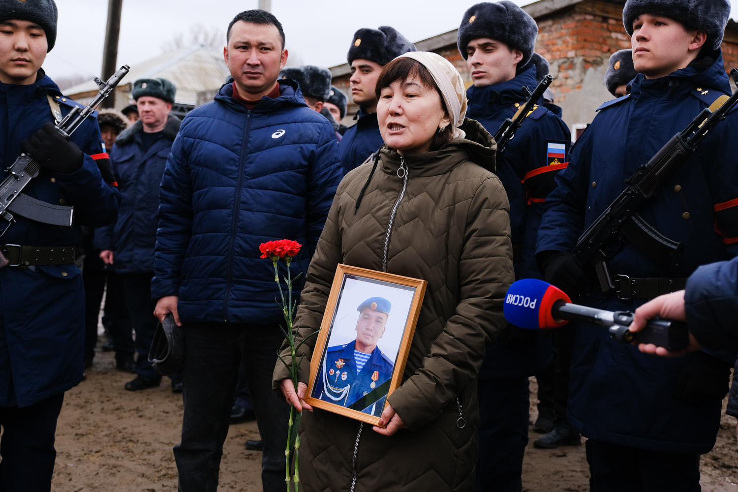 Прощание с погибшими на Украине военными