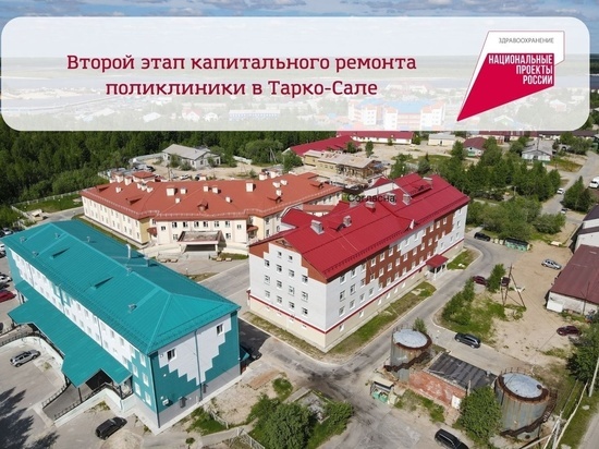 Новый фасад, видеокамеры, шлагбаумы: взрослую поликлинику в Тарко-Сале капитально отремонтируют