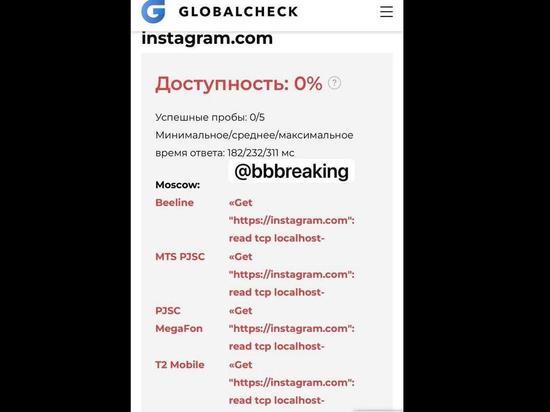 Globalcheck: Instagram официально заблокирован в РФ
