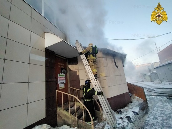 В центре Калуги сгорело офисное помещение