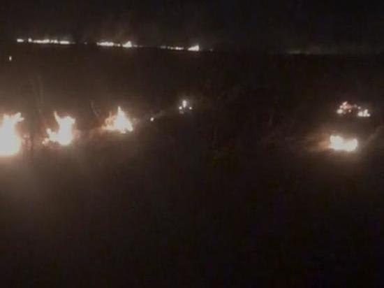 В Аксайском районе произошел крупный пожар в балке