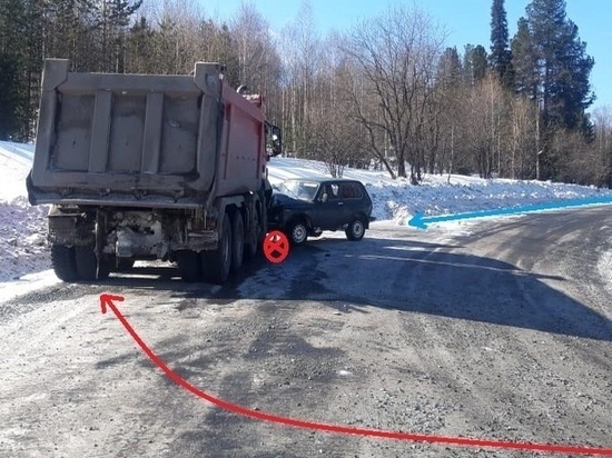 В Хакасии водитель «Нивы» сломал ребра в результате ДТП с грузовиком
