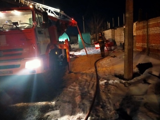 В Железногорске Курской области сгорел грузовик «КамАЗ»