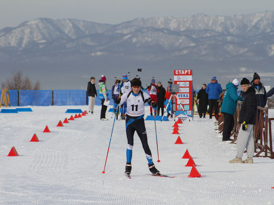 Соревнования по биатлону прошли в Южно-Сахалинске