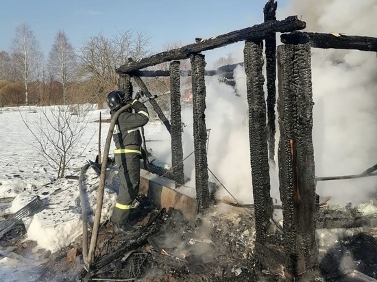 В Крестецком районе выгорела дотла дача